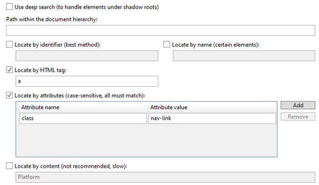 Attributes Window Example