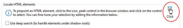 Locate HTML Elements Window