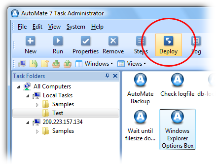 backup automate screen