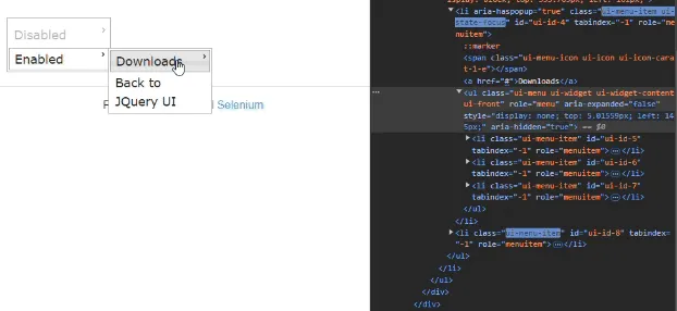 Dynamic Menu Example