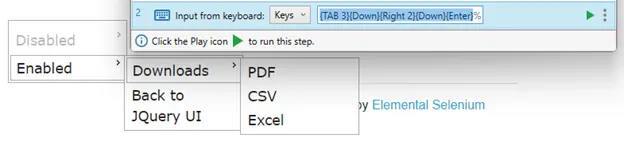 Sub-Menu Navigation Example