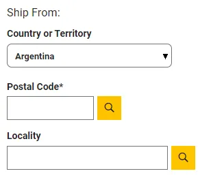 Select Country: Argentina