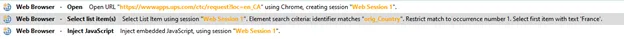 Web Browser Actions Example