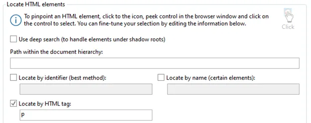 Tag Example Window