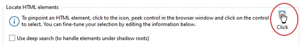 Locate HTML Elements Window