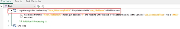 Processing a List of Files Example