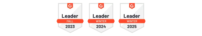 g2 leader badges q4 2022, 2023, 2024