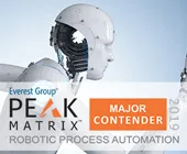 Major Contender in Everest Group RPA PEAK Matrix for 2019 Banner