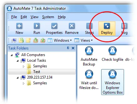 backup automate screen