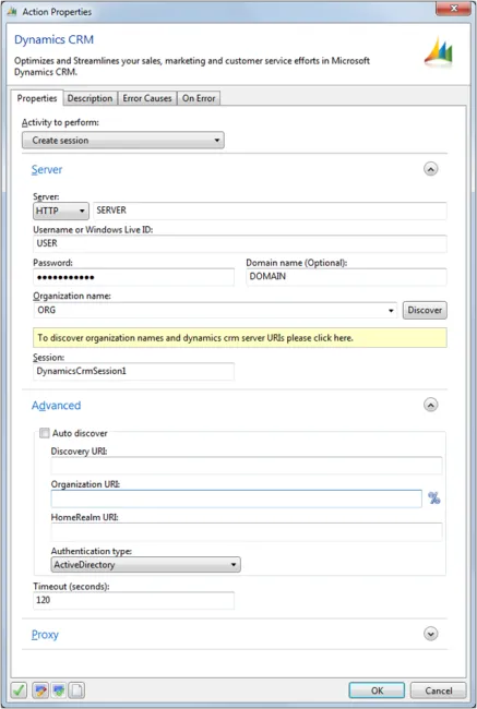 Create Session - Email Automation Task Screenshot