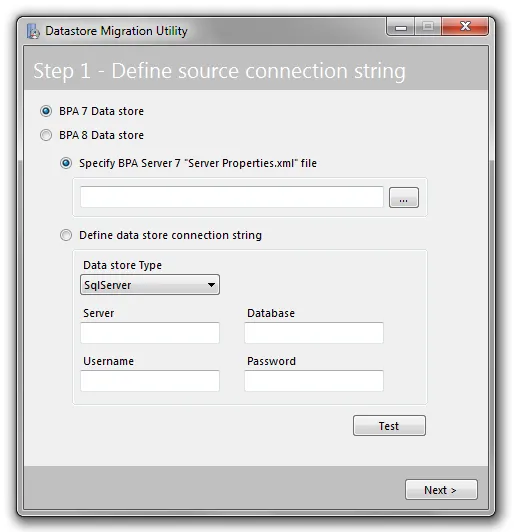 double-click DatastoreMigrationUtility.exe