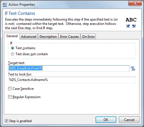 If Text Contains - Email Automation