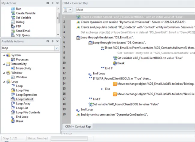 Loop Through Email Contacts