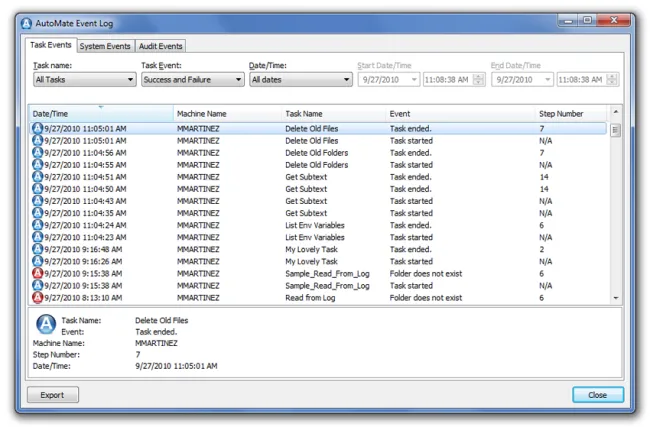 Automate Event Log