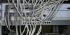 Multiple wires feeding in and out of a server